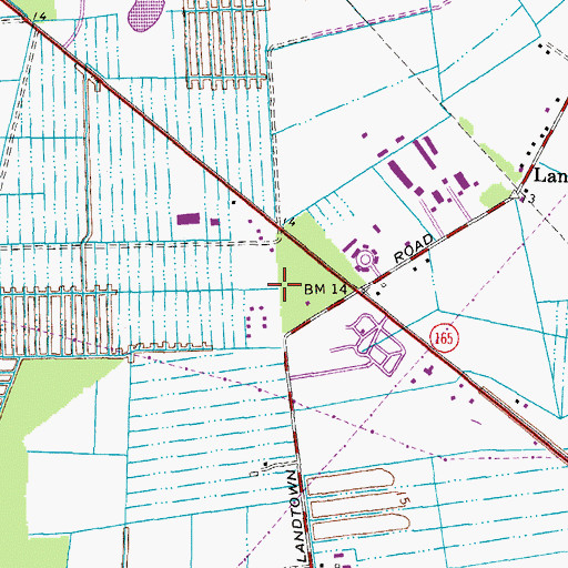 Topographic Map of Princess Anne Park, VA