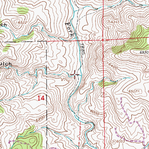 Topographic Map of Spruce Gulch, CO