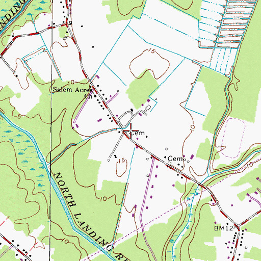 Topographic Map of Whitehart Cemetery, VA