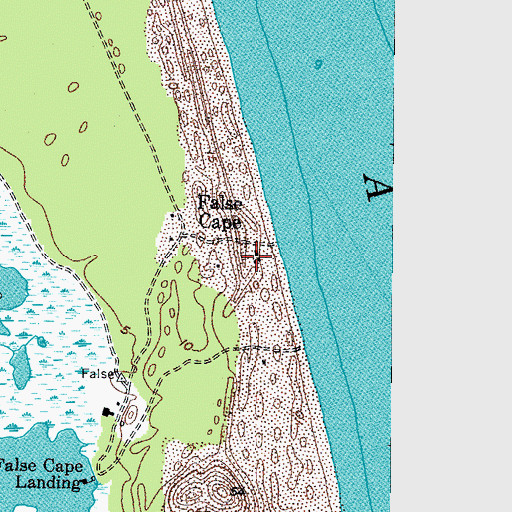 Topographic Map of False Cape Coast Guard Station (historical), VA