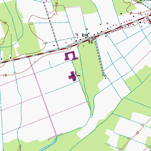 Topographic Map of North Landing Elementary School, VA