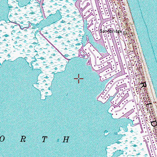 Topographic Map of Sand Bend, VA