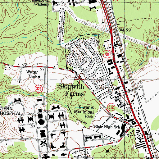 Topographic Map of Church of the Nazarene, VA