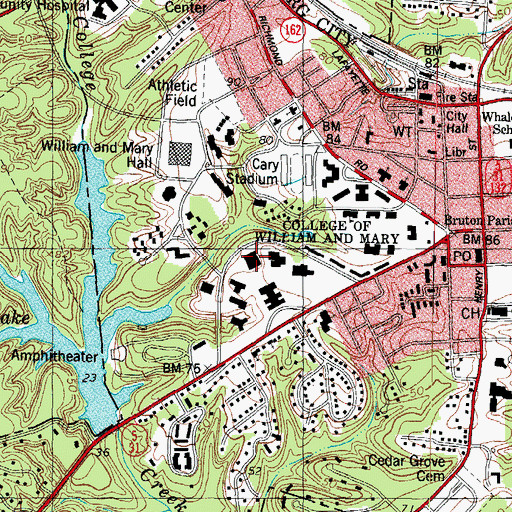 Topographic Map of Earl Gregg Swem Library, VA