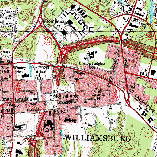 Topographic Map of Mount Ararat Baptist Church, VA