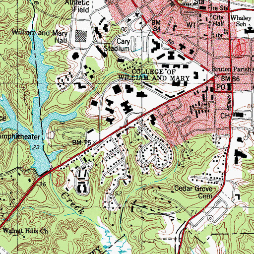 Topographic Map of Saint Stephen Lutheran Church, VA