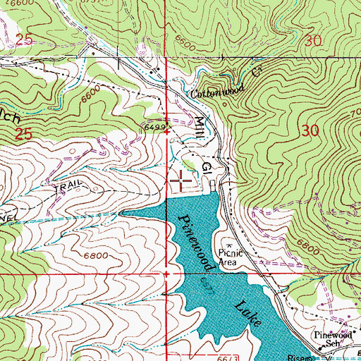 Topographic Map of Mill Gulch, CO