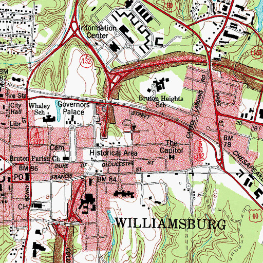 Topographic Map of Union Baptist Church, VA