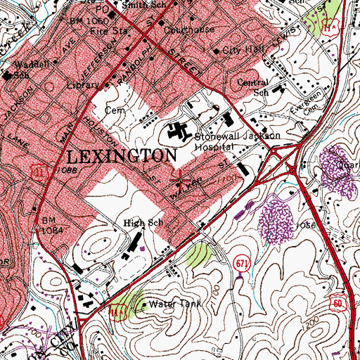 Topographic Map of Church of God of Prophecy, VA