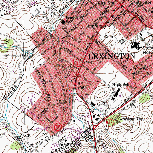 Topographic Map of Good Shepherd Evangelical Lutheran Church, VA
