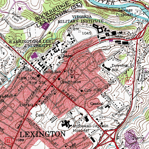 Topographic Map of Gospel Way Church of God in Christ, VA