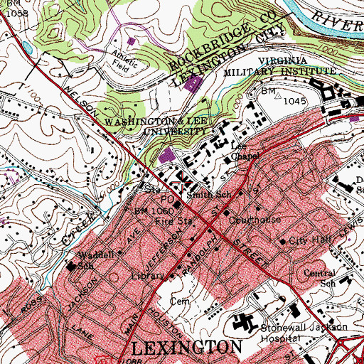 Topographic Map of Saint Patricks Catholic Church, VA