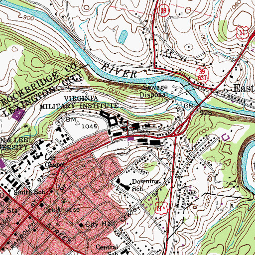Topographic Map of Scott Shipp Hall, VA