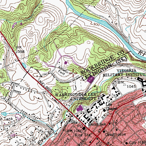 Topographic Map of Alumni Field, VA