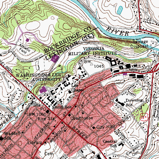 Topographic Map of Alumni House, VA