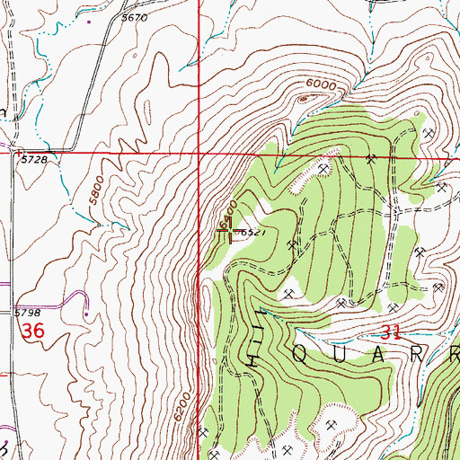 Topographic Map of Beech Hill, CO