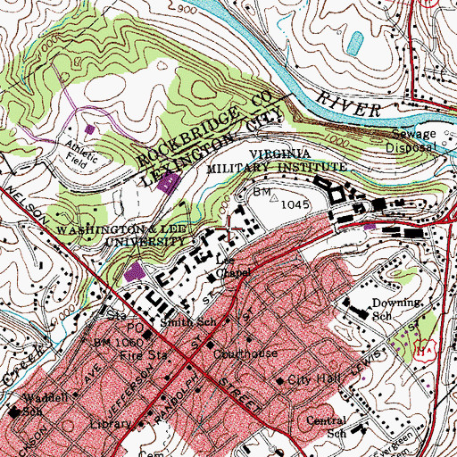 Topographic Map of DuPont Hall, VA