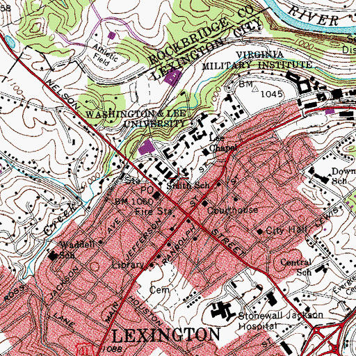 Topographic Map of Early-Fielding University Center, VA