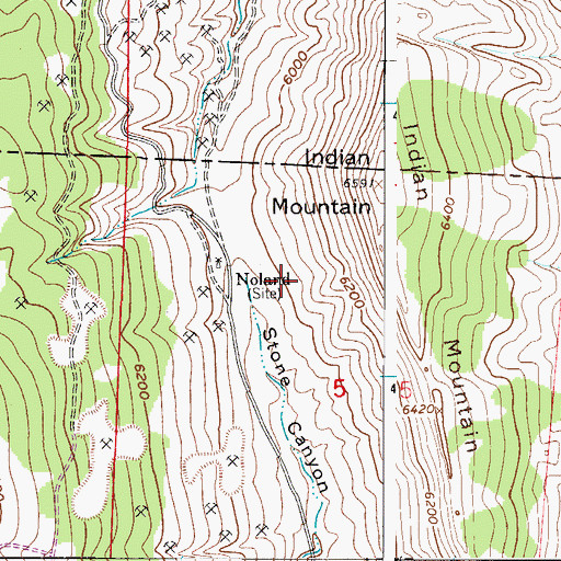 Topographic Map of Noland, CO