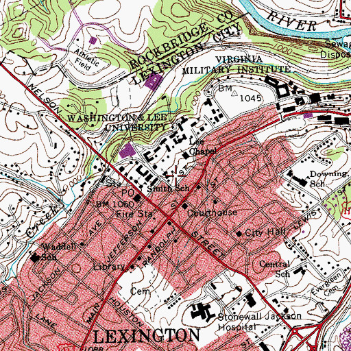 Topographic Map of Howard House, VA