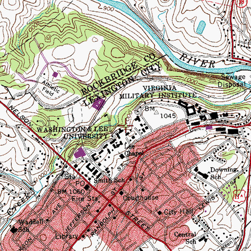 Topographic Map of Howe Hall, VA