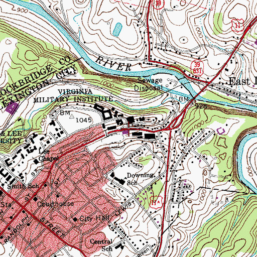 Topographic Map of Kilbourne Hall, VA