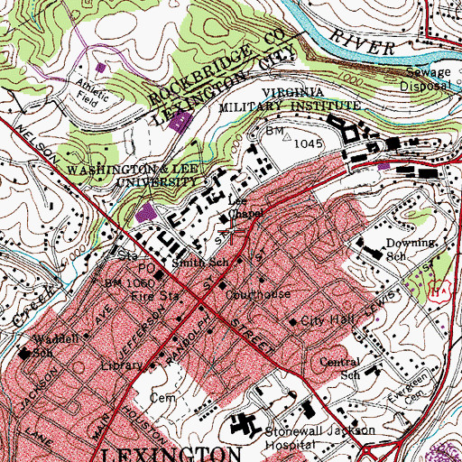 Topographic Map of Memorial Gate, VA