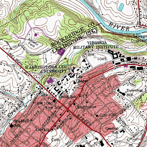 Topographic Map of Payne Hall, VA