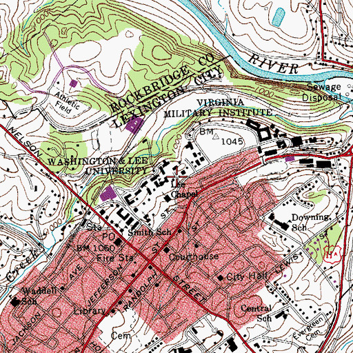 Topographic Map of Reeves Center, VA