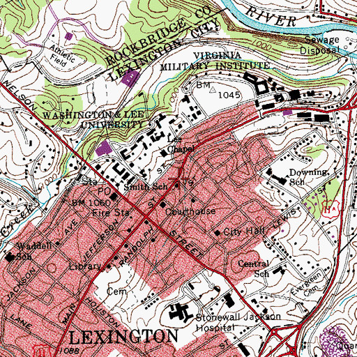 Topographic Map of Troubadour Theatre, VA