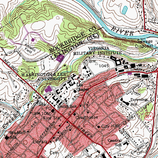 Topographic Map of Tucker Hall, VA