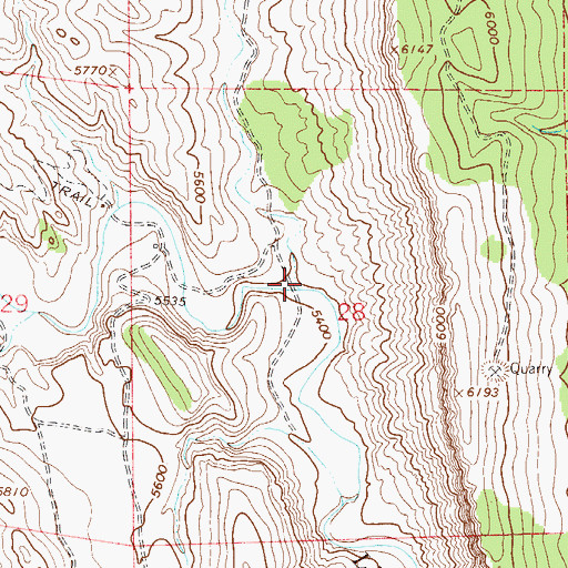 Topographic Map of Dry Creek, CO