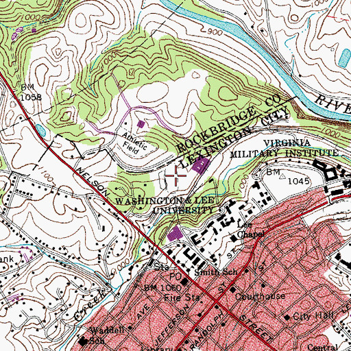 Topographic Map of Wilson Field, VA