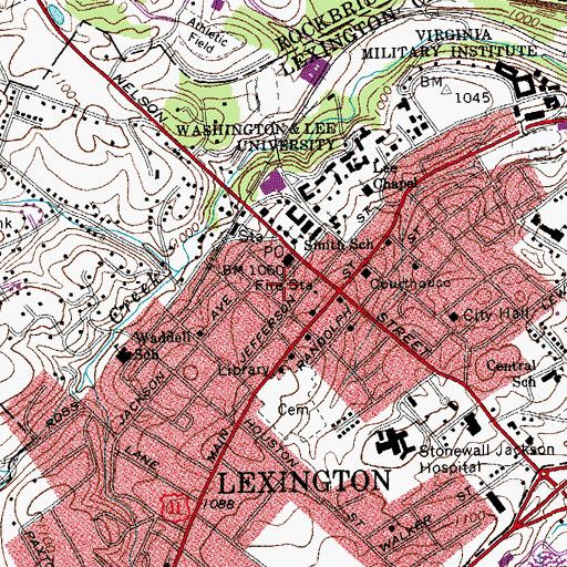 Topographic Map of Beaumont, VA