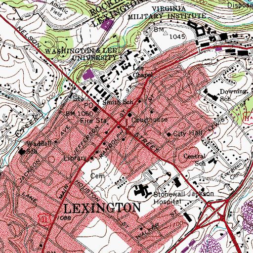 Topographic Map of Brown House, VA