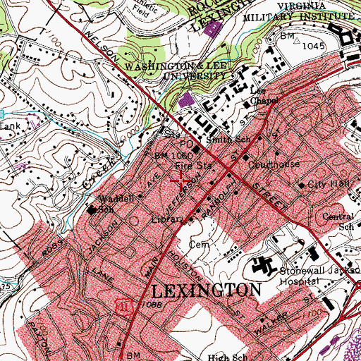 Topographic Map of Godwins Row, VA