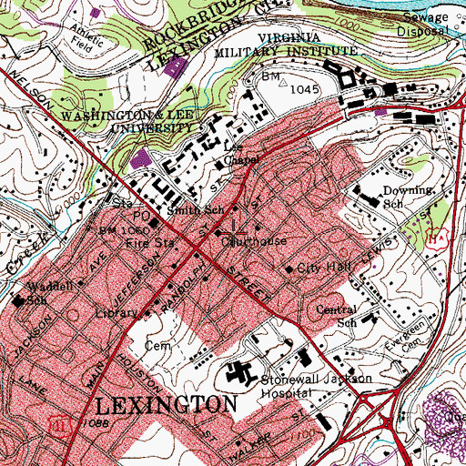 Topographic Map of Lawyers Row, VA
