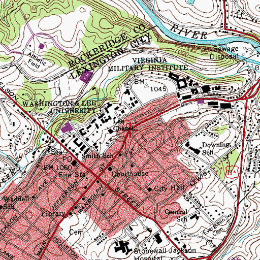 Topographic Map of Old Blue Tavern, VA