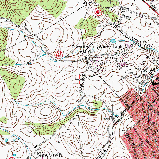 Topographic Map of White-Davidson House, VA