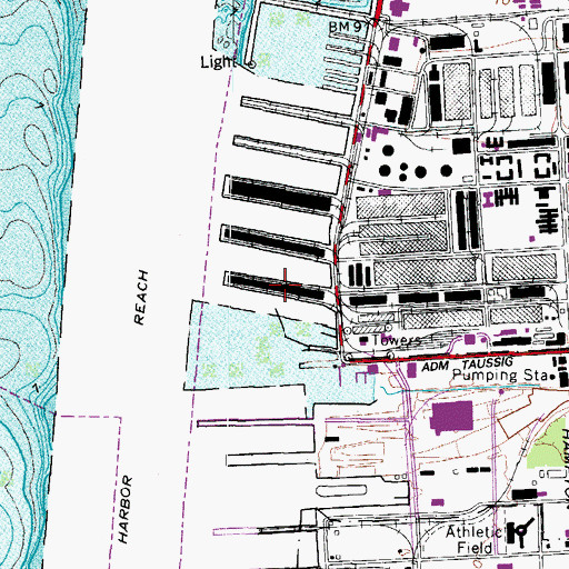 Topographic Map of Pier 2, VA