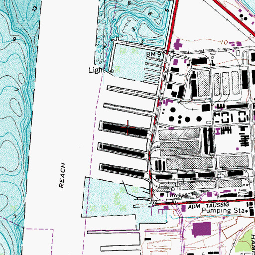 Topographic Map of Pier 4, VA