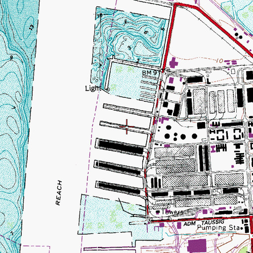 Topographic Map of Pier 5, VA