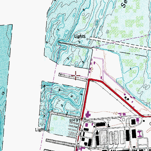 Topographic Map of Pier 12, VA