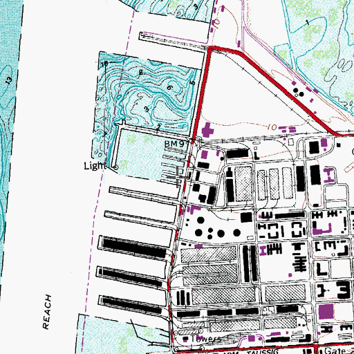 Topographic Map of Pier D, VA