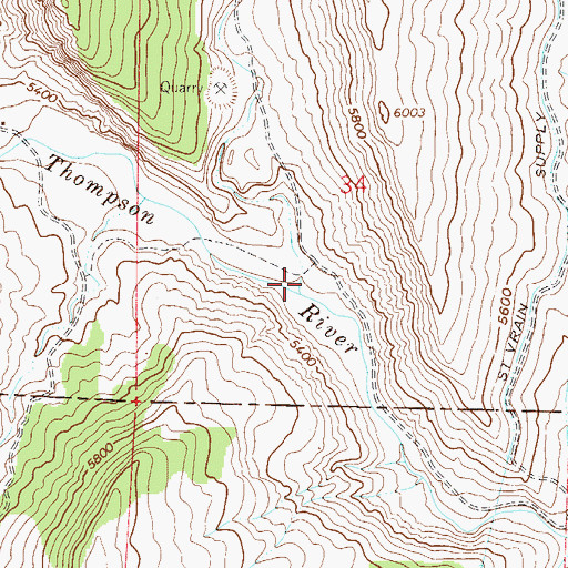 Topographic Map of Meadow Hollow, CO