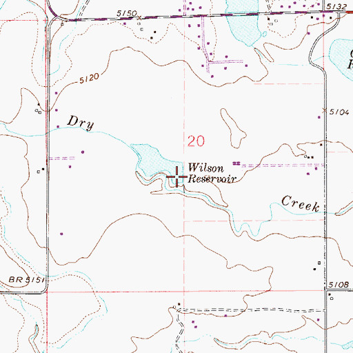 Topographic Map of Wilson Reservoir, CO