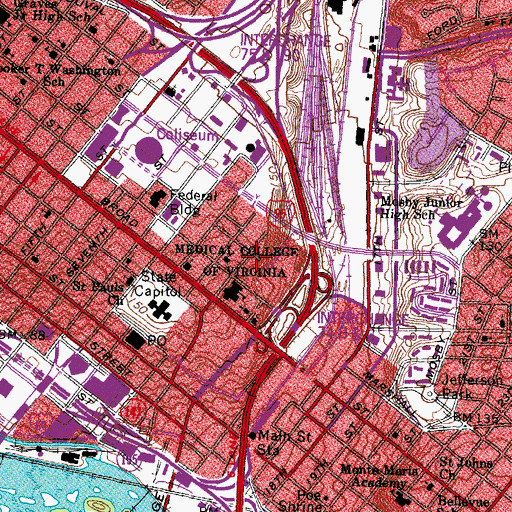 Topographic Map of Confederate Museum, VA