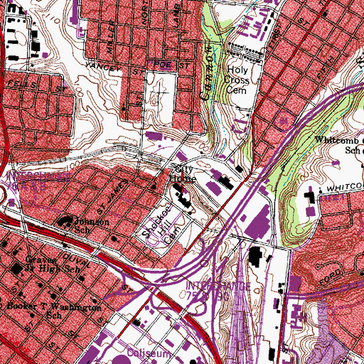 Topographic Map of General Hospital Number 1 (historical), VA