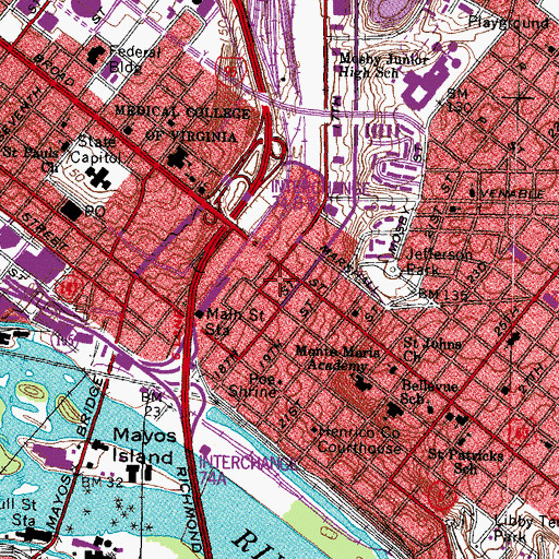 Topographic Map of General Hospital Number 9 (historical), VA