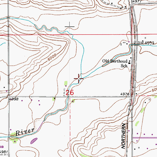 Topographic Map of Dry Creek, CO